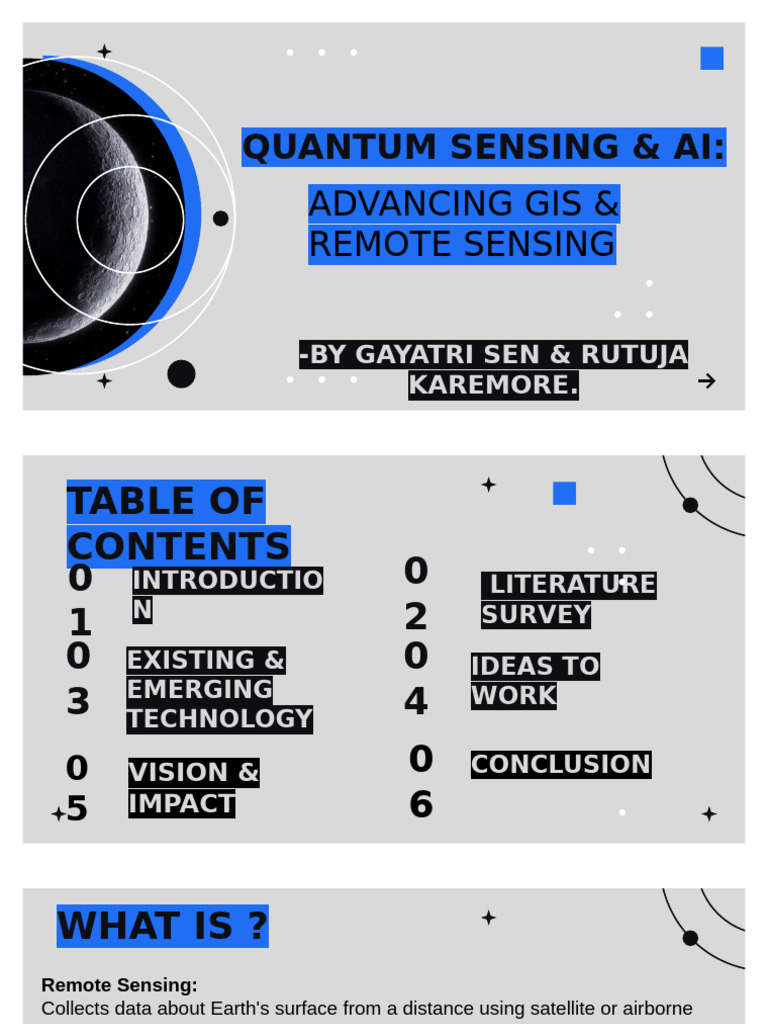 Gayatri Sen - Quantum Sensing and Ai in Gis and Remote Sensing | PDF ...