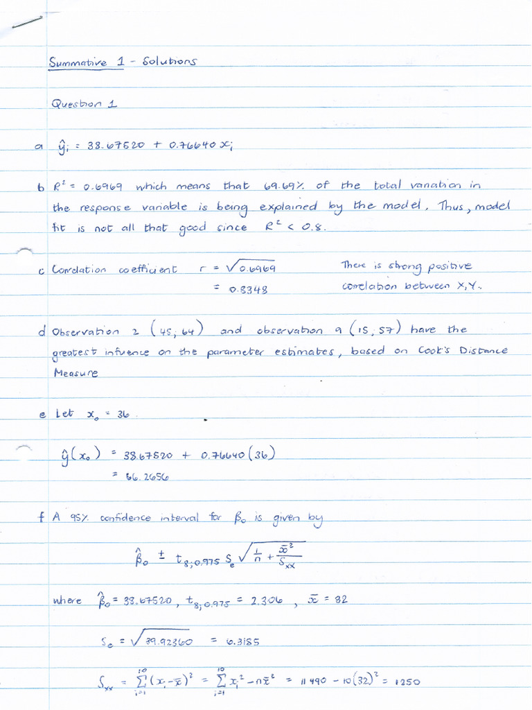 Summative 1 Solutions 2021 | PDF