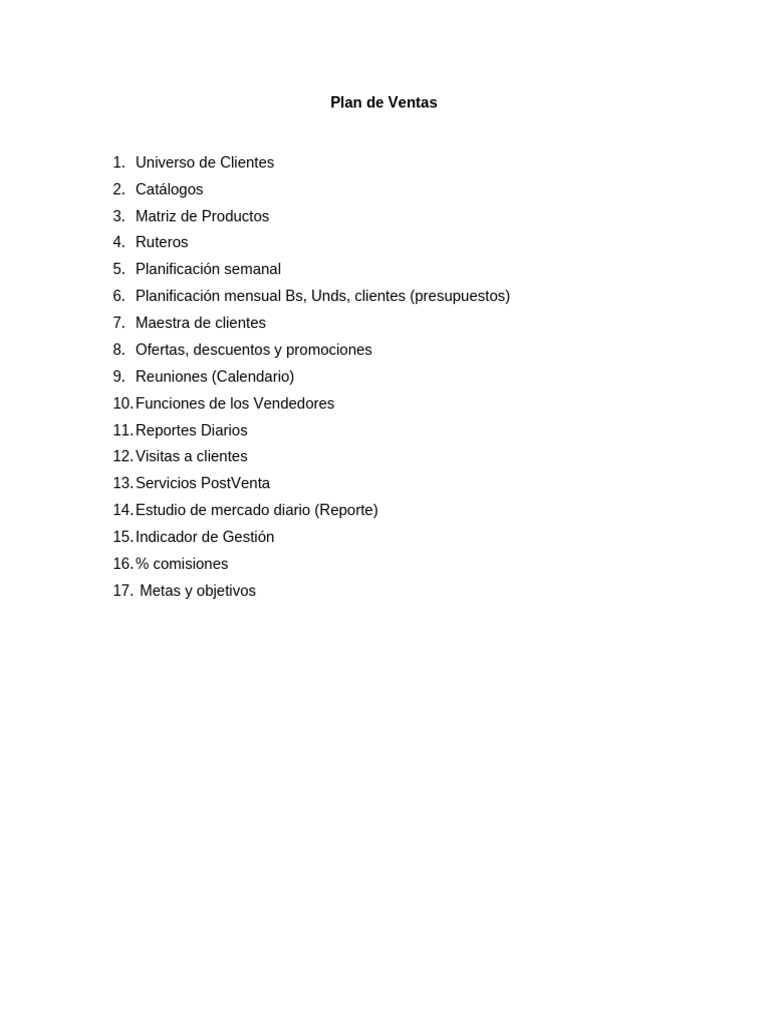 Plan de Ventas y Estrategias Comerciales | PDF | Economias