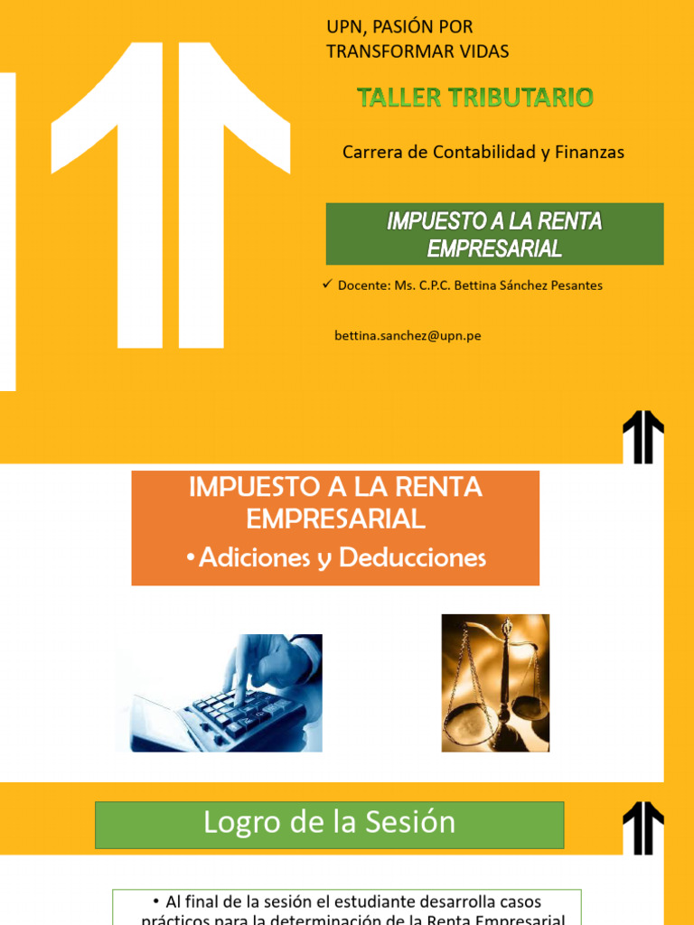 Taller sobre Impuesto a la Renta Empresarial | PDF | Contabilidad ...