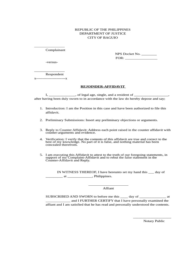 Rejoinder Affidavit | PDF