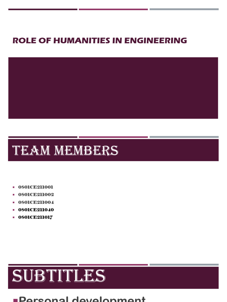 Humanities' Impact on Engineering Skills | PDF | Humanities | Knowledge