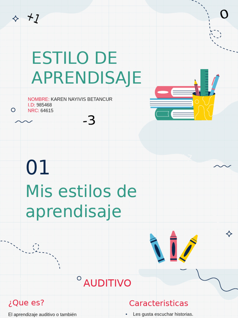 Estilos de Aprendizaje: Auditivo y Visual | PDF | Aprendizaje ...