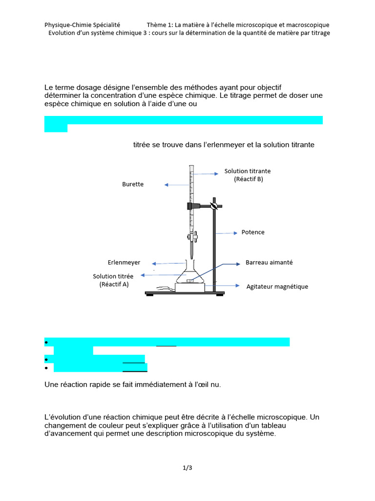 Titrage : Méthodes et Équivalence | PDF | Titrage | Chimie