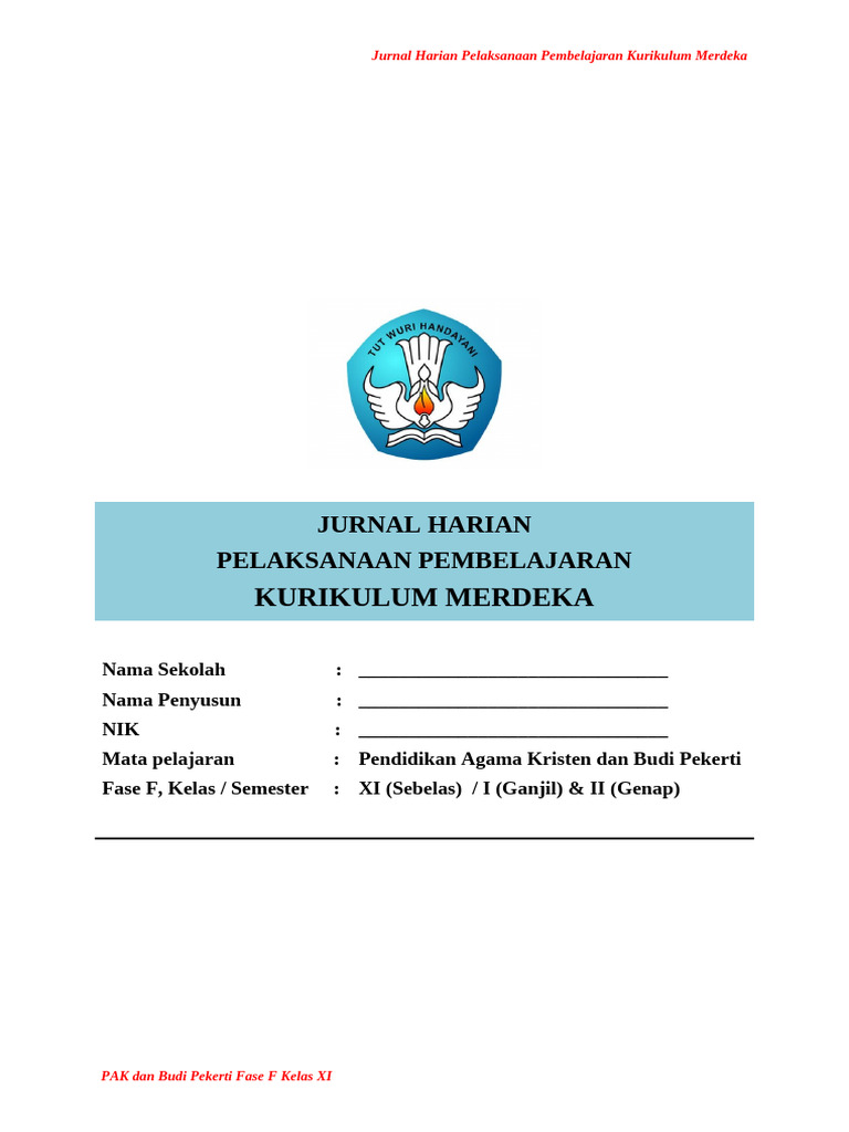 Jurnal Mengajar Harian Kurikulum Merdeka | PDF