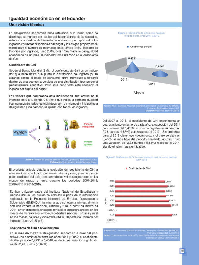 Desigualdad Económica en Ecuador 2007-2015 | PDF | Desigualdad social ...
