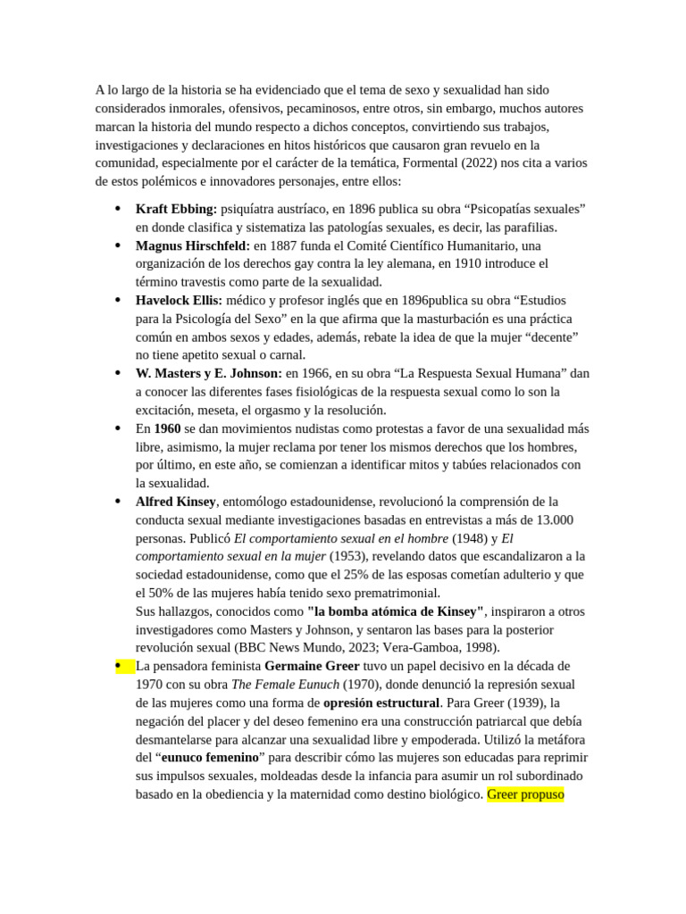 A Lo Largo de La Historia Se Ha Evidenciado Que El Tema de Sexo y ...