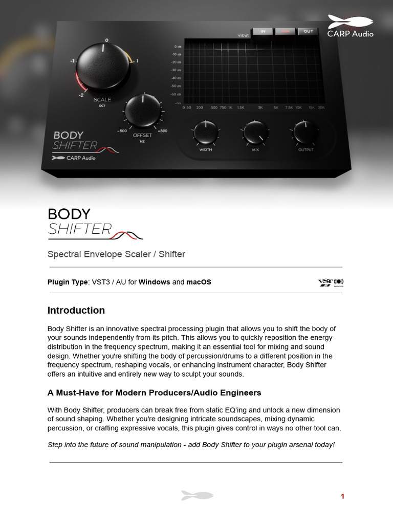 Body Shifter User Manual | PDF | Spectral Density | Signal Processing