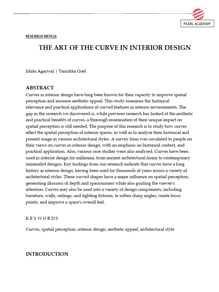 Impact of Curves in Interior Design | PDF | Interior Design | Perception