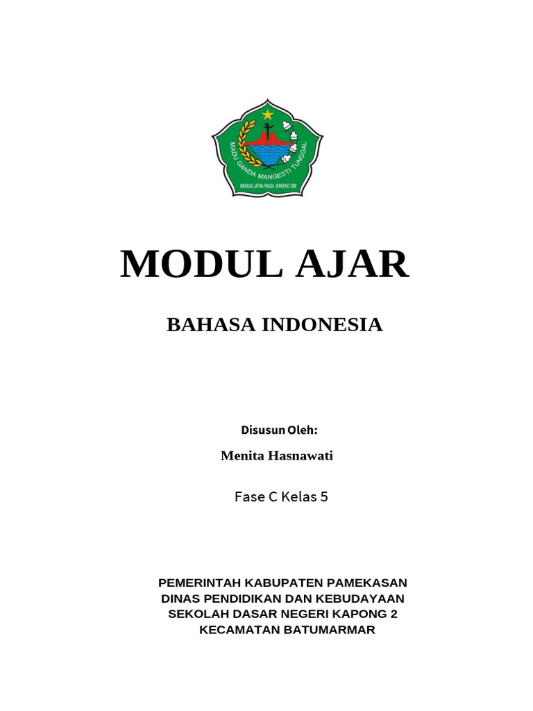 Modul Ajar Bahasa Indonesia Kelas 5 | PDF