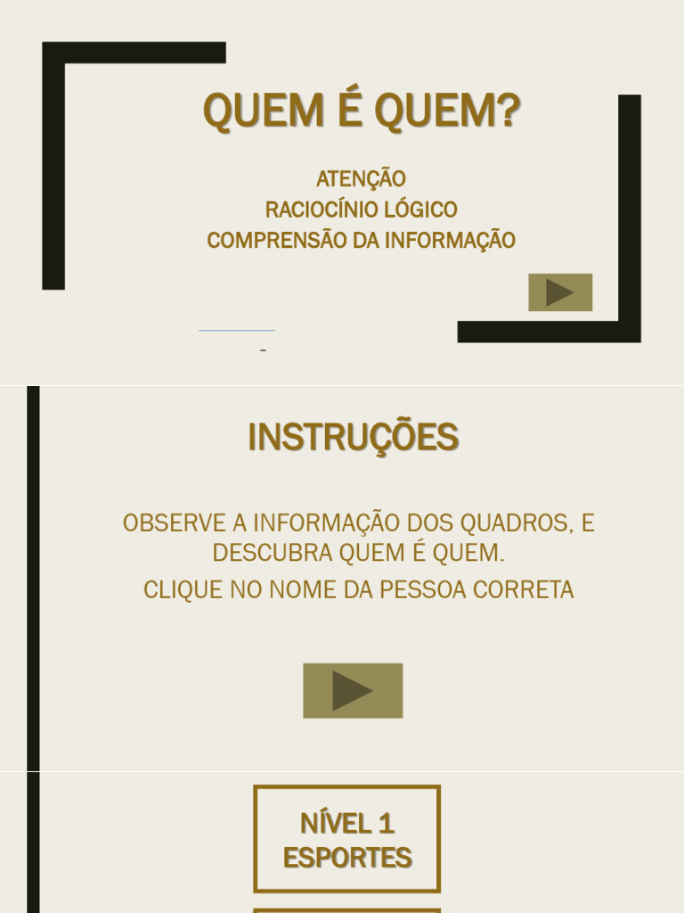 Quem é Quem: Jogo de Identificação | PDF