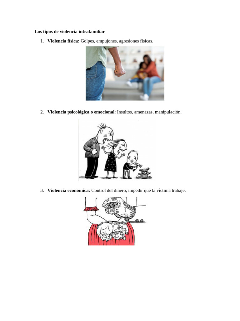 Los Tipos y Causas de Violencia Intrafamiliar | PDF