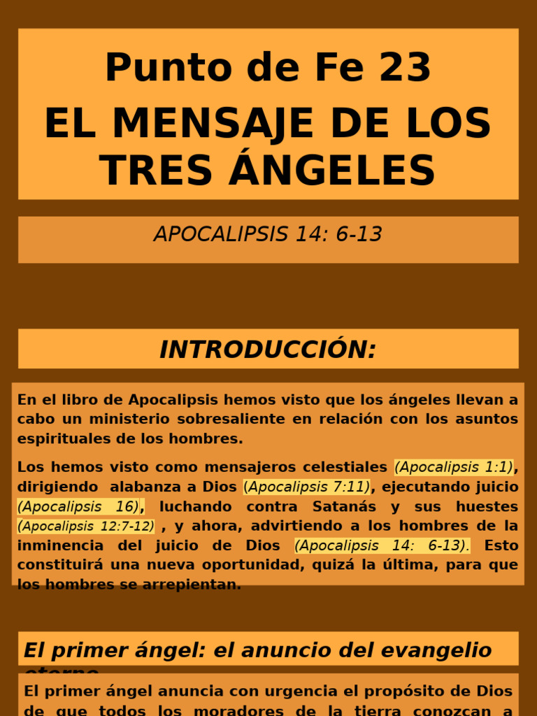 El Mensaje de Los 3 Angeles | PDF | Libro de revelación | Salvación