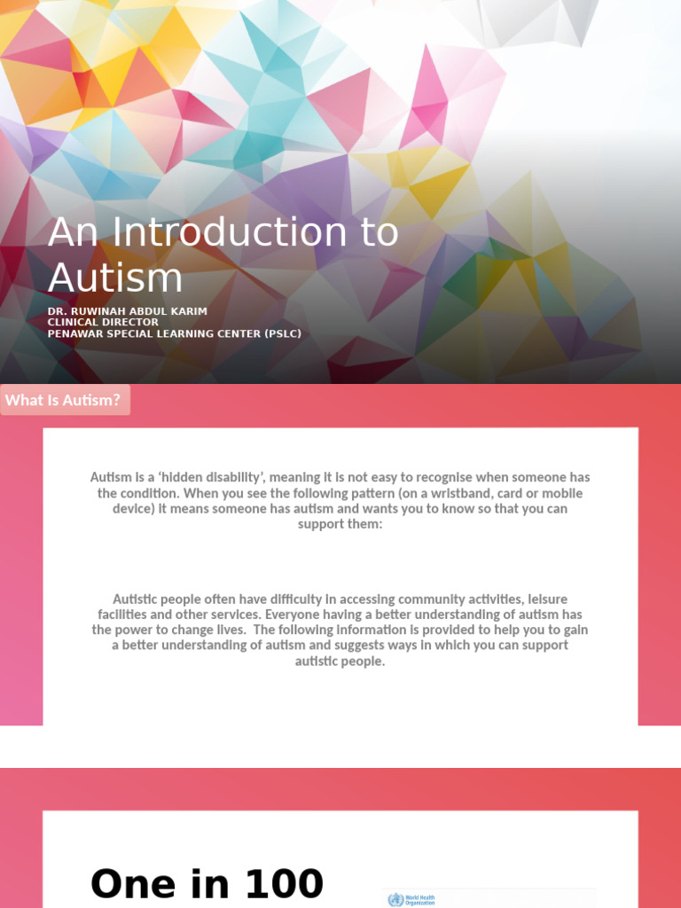 Understanding Autism Spectrum Disorder | PDF | Autism | Behavioural ...
