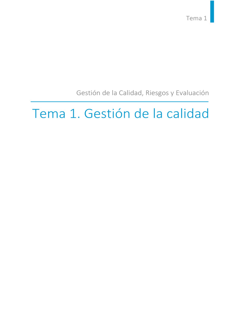 Gestión de la Calidad en Proyectos | PDF | Calidad (comercial ...