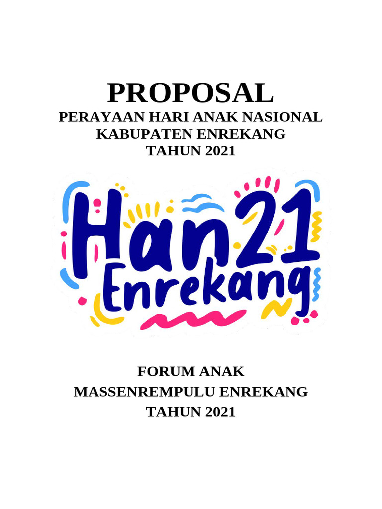 Perayaan Hari Anak Nasional Enrekang 2021 | PDF