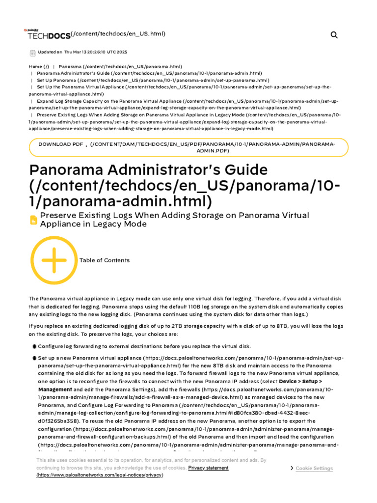 Preserve Existing Logs When Adding Storage On Panorama Virtual ...