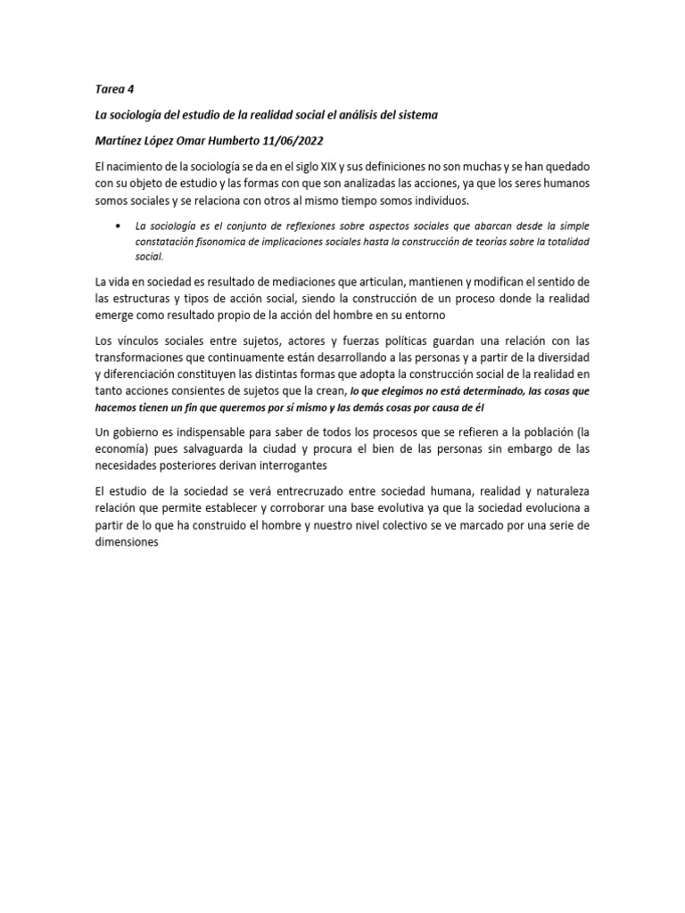 Sociología: Análisis de la Realidad Social | PDF