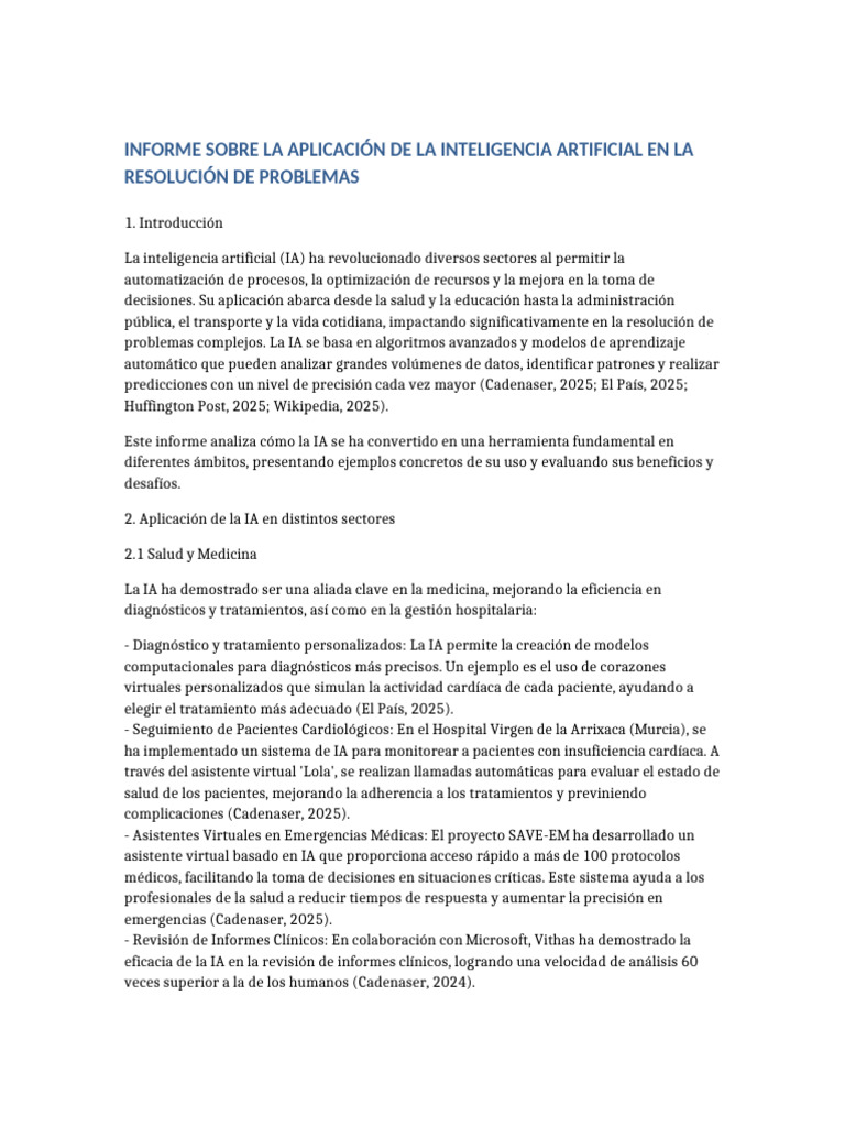 IA en la Resolución de Problemas Clave | PDF | Inteligencia artificial ...