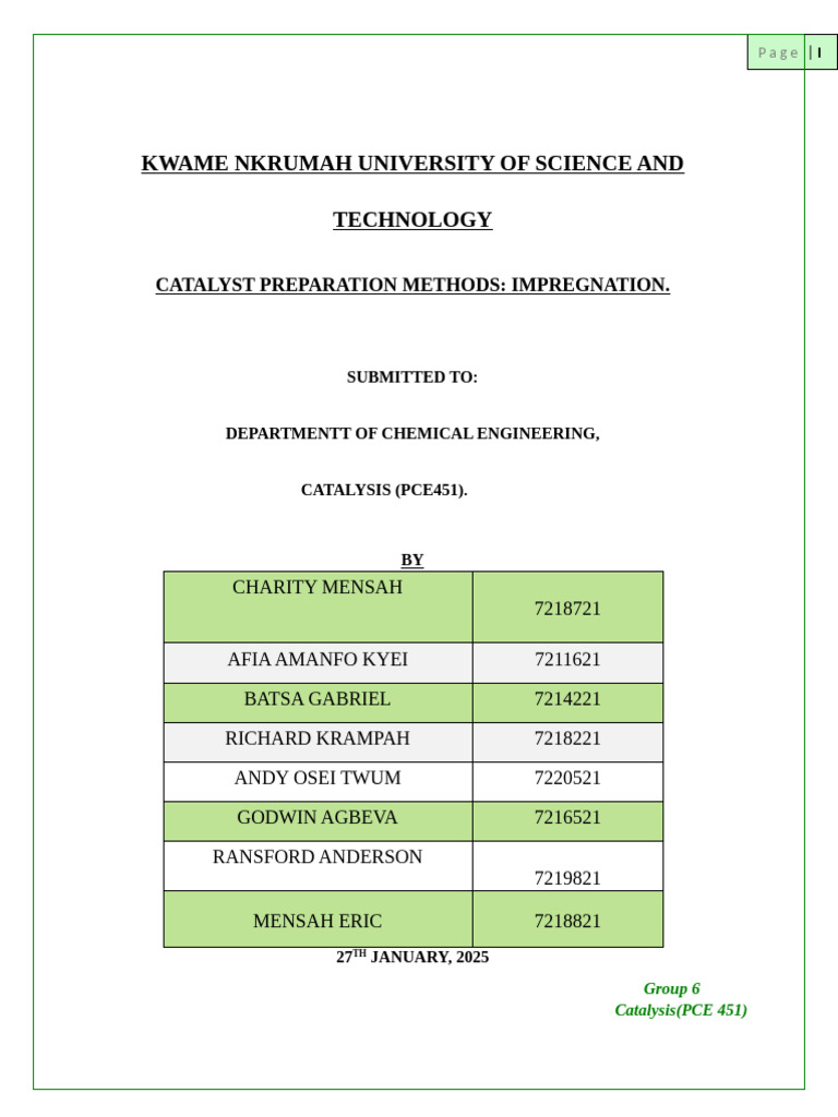 Impregnation Methods for Catalyst Preparation | PDF | Catalysis ...