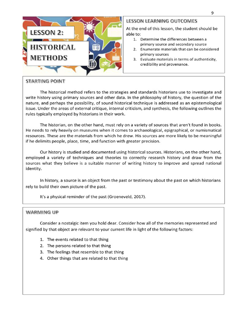 Lesson Historical | PDF