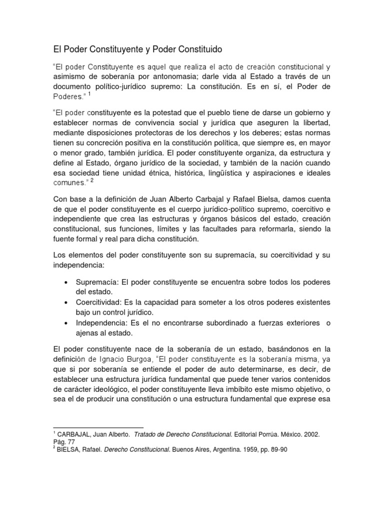 El Poder Constituyente y Poder Constituido | Descargar gratis PDF ...