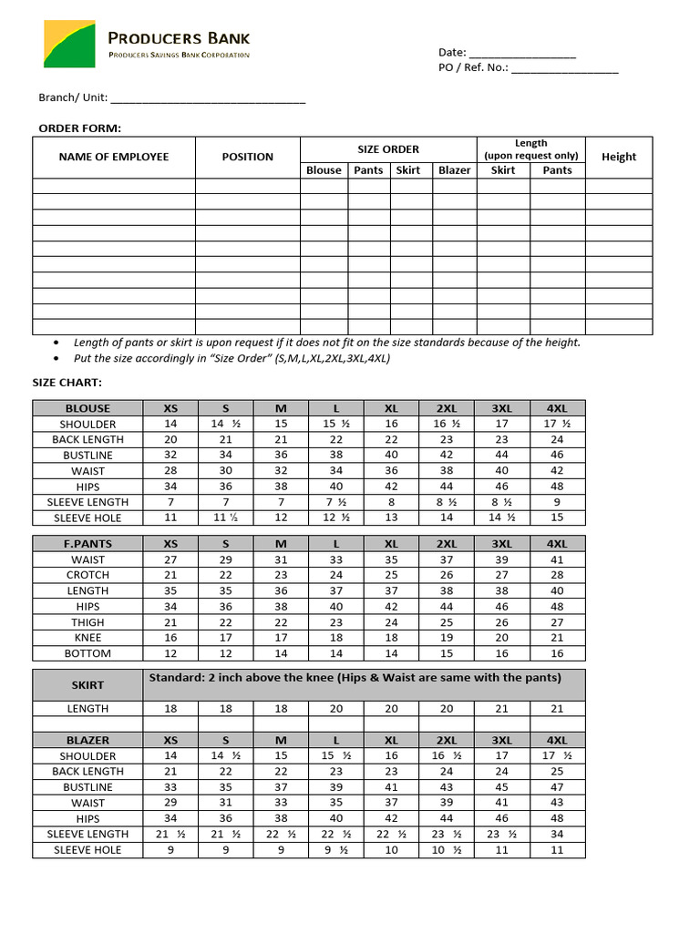 Women's Clothing Size Chart | PDF | Blouse | Trousers