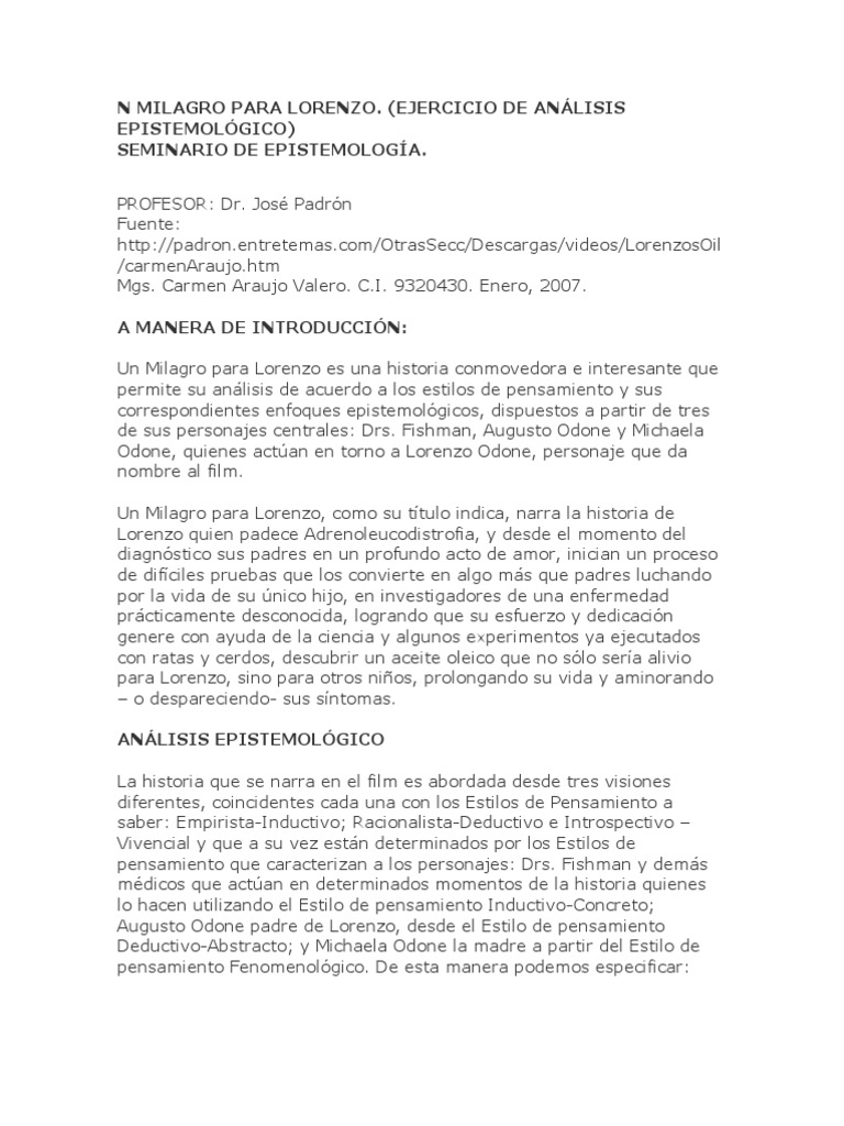 Un Milagro Para Lorenzo Bienestar Genética Prueba