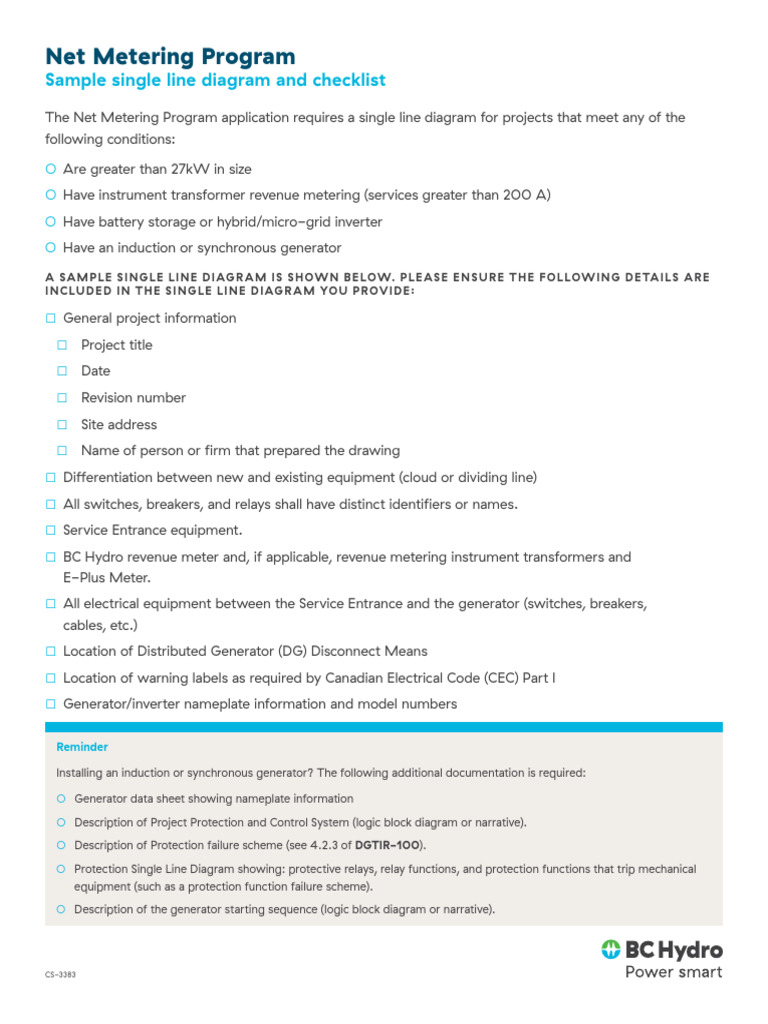Net Metering Sample SLD | PDF | Solar Panel | Alternating Current