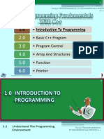 Introduction To Programming - Basic C++ Program - Program Control - Array and Structures - Function - Pointer