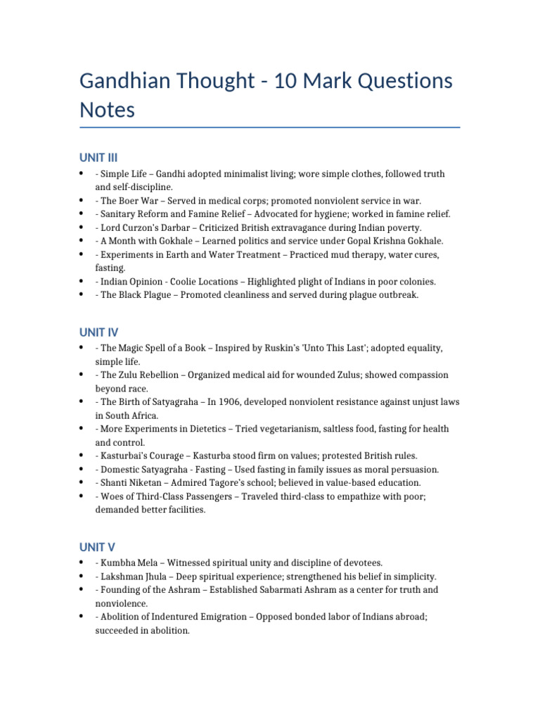 Key Concepts of Gandhian Thought | PDF