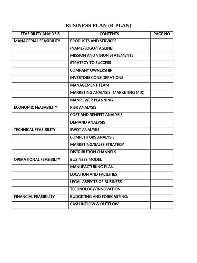 Comprehensive Business Plan Template | PDF