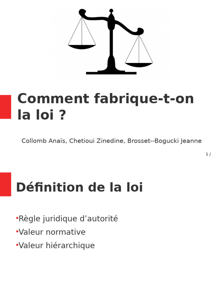 Processus de création d'une loi | PDF