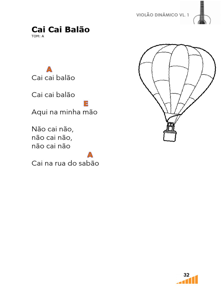 Letras de "Cai Cai Balão" para Violão | PDF