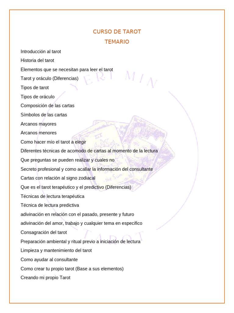 Curso Completo de Tarot y Lectura | PDF | Tarot | Astrología