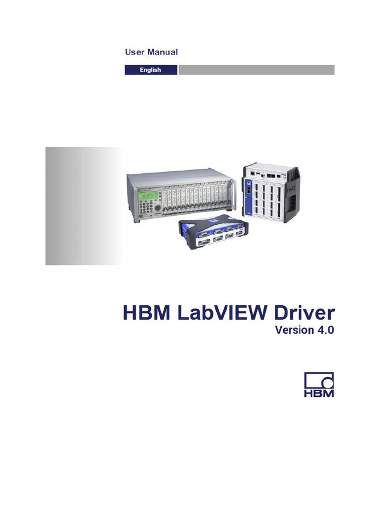 HBM LabVIEW Driver Overview | PDF | Data Acquisition | Computer File