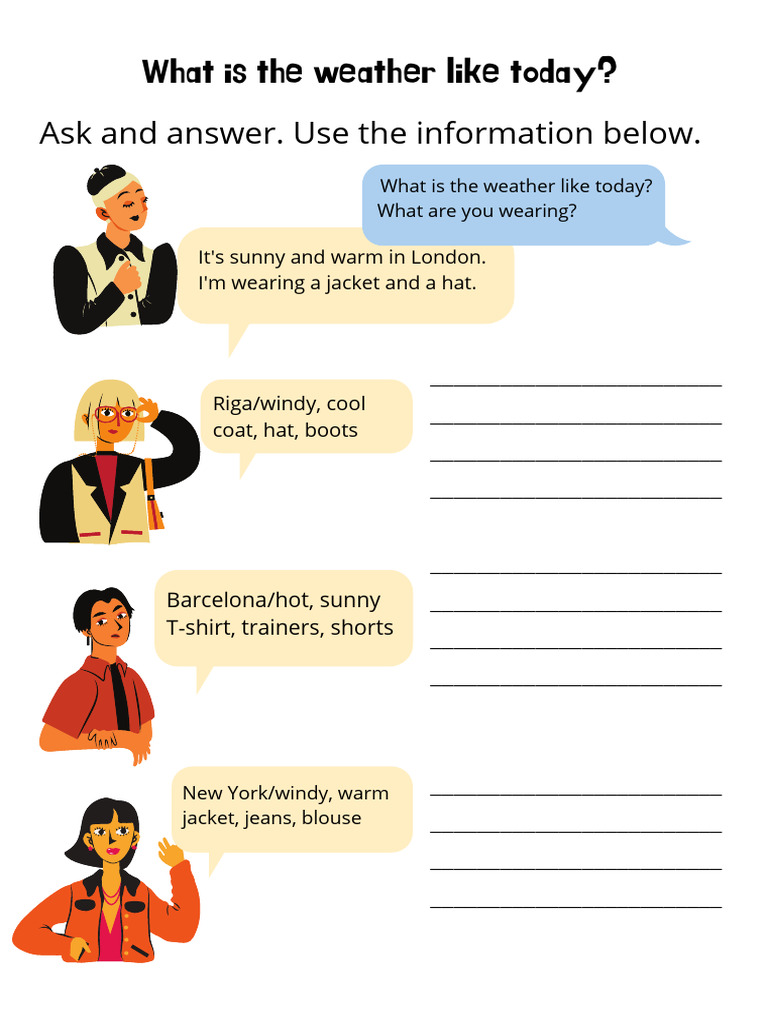 Today's Weather Worksheet | PDF