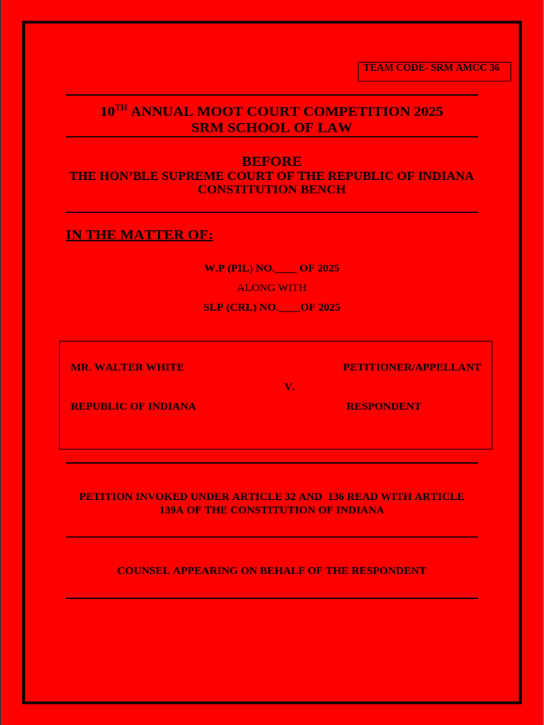 SRM Amcc 36 Respondent | PDF | Prison | Bail
