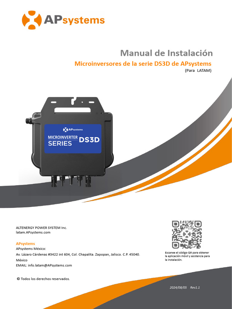 Instalación Microinversores DS3D APsystems | PDF | Fotovoltaica | Panel ...