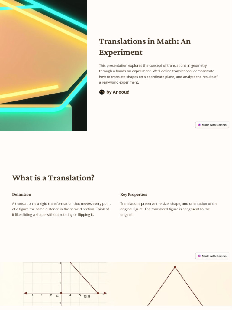 Geometry Translations: Hands-On Experiment | PDF | Shape | Euclidean Vector