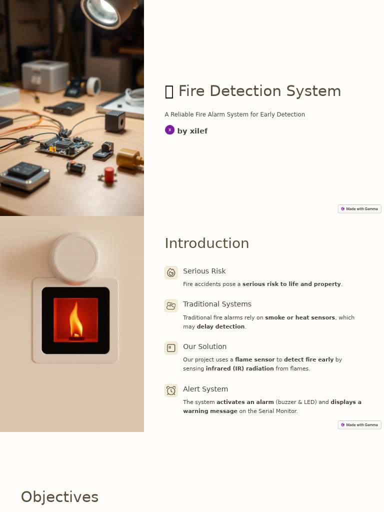 Early Fire Detection System | PDF | Sensor | Light Emitting Diode