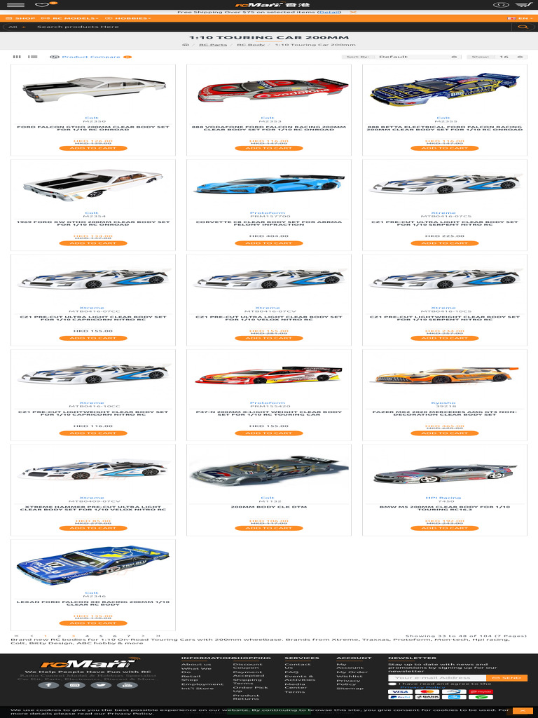 200mm RC Bodies for Touring Cars | PDF | Land Vehicles | Vehicles