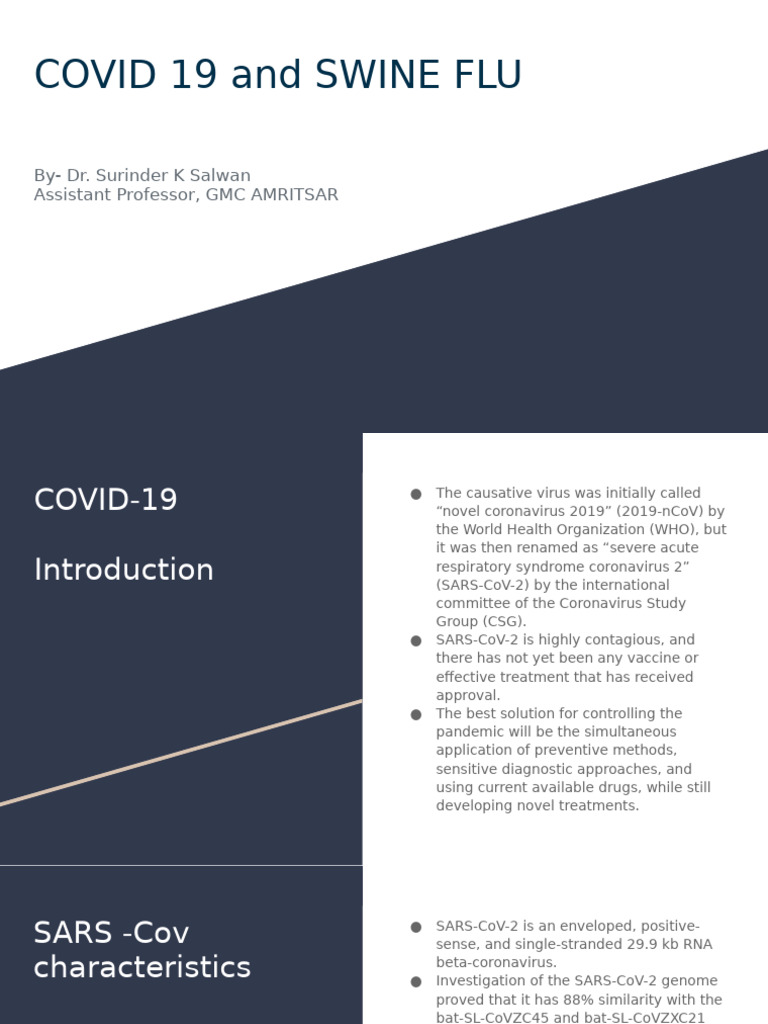 Covid 19 and Swine Flu | PDF | Influenza | Virus