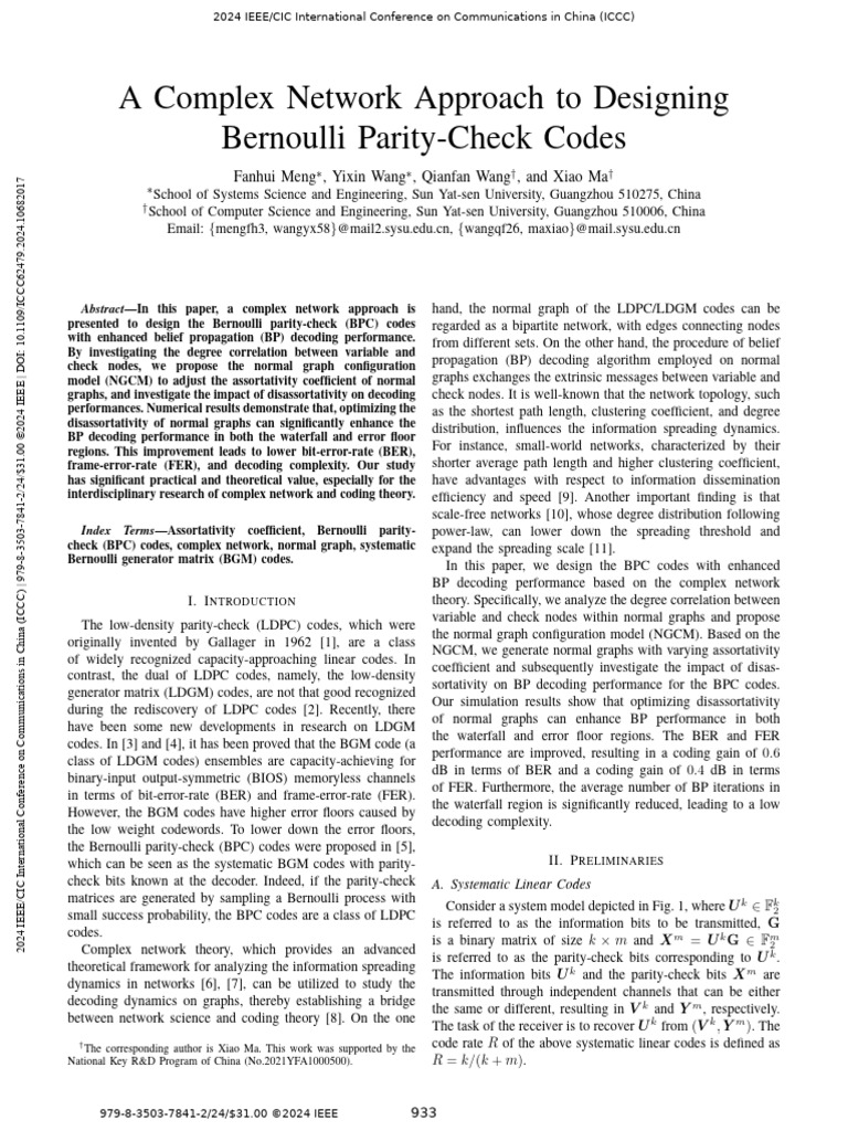 Designing Bernoulli Parity-Check Codes | PDF | Low Density Parity Check ...