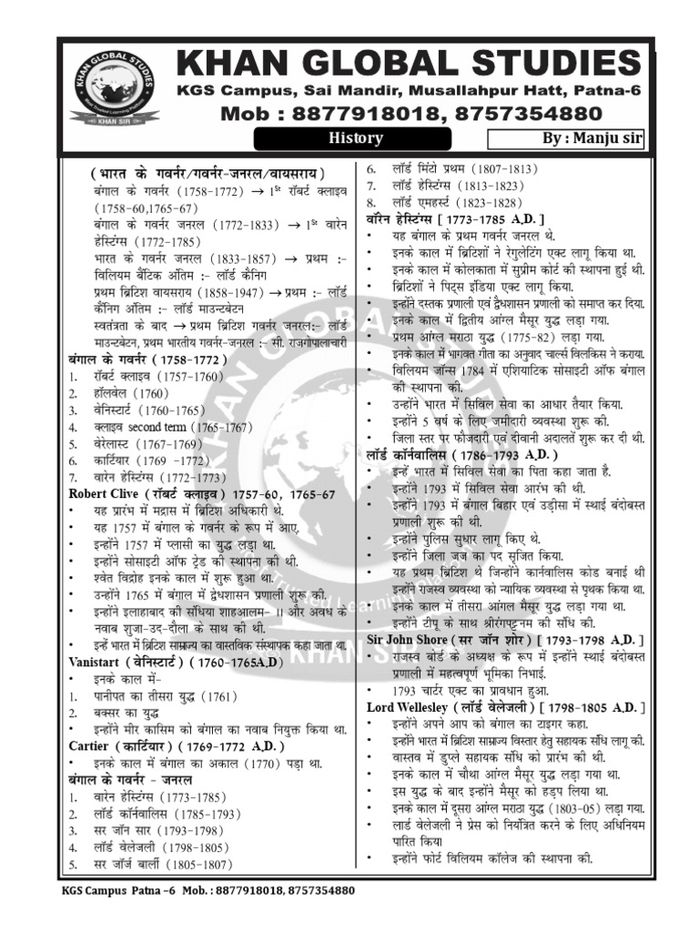 History: By: Manju Sir | PDF