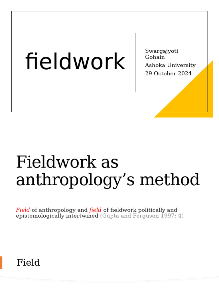 Understanding Fieldwork in Anthropology | PDF | Ethnography | Field ...