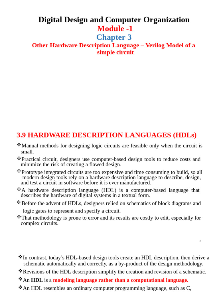 Verilog HDL for Digital Circuit Design | PDF | Hardware Description ...