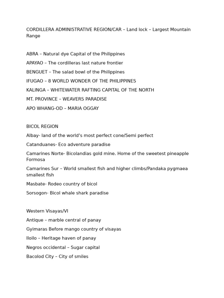 Bicol Region: Highlights and Wonders | PDF