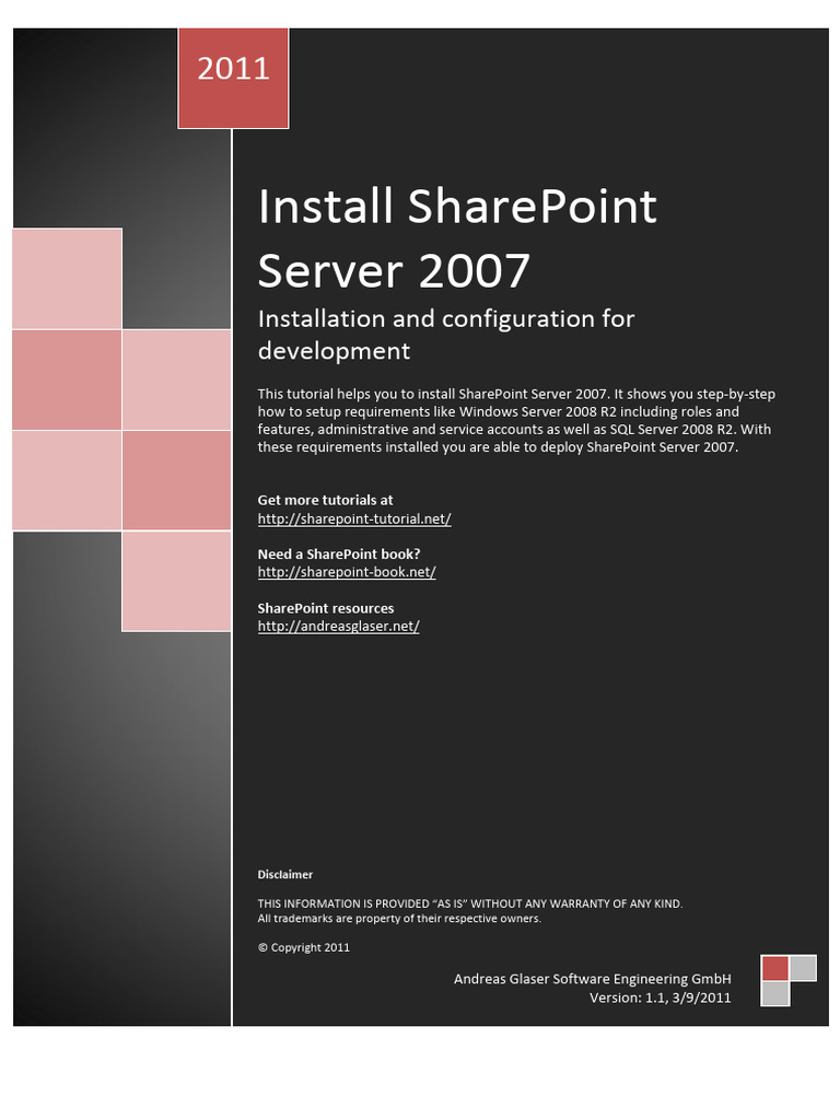 Install Sharepoint Server 20071 | PDF | Windows Server 2008 | Share Point