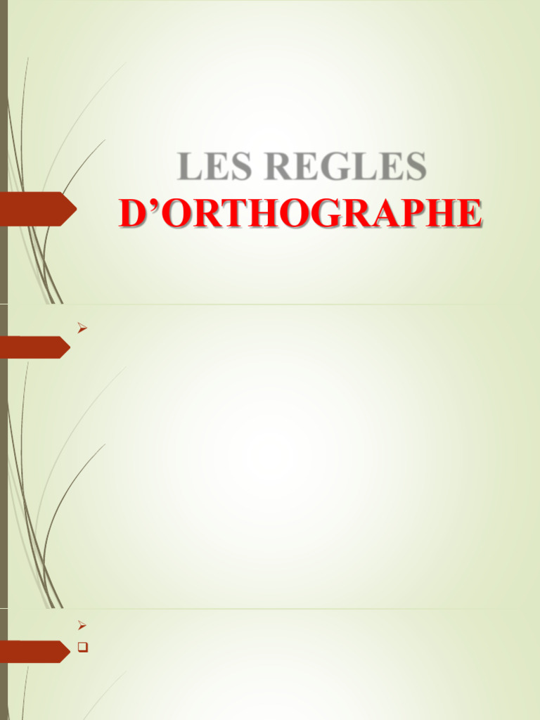 Règles d'orthographe et de grammaire | PDF | Clause | Phrase